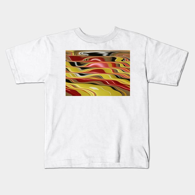 Wavy Abstract Kids T-Shirt by Cynthia48